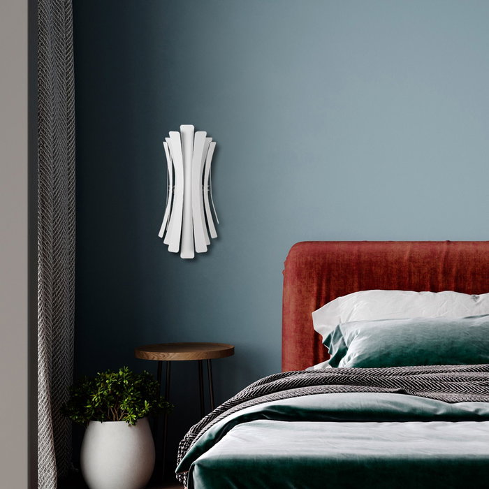 Opviq Lámpara de Pared de Cuerpo Metálico Blanco